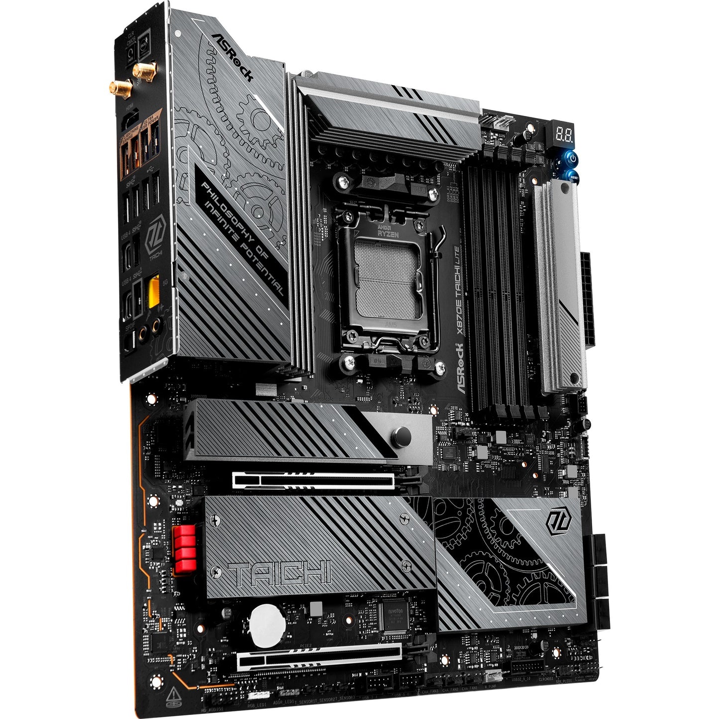 ASRock x870e taichi lite socket am5 moederbord (raid, 5 gb-lan, wi-fi 7, bt, e-atx)