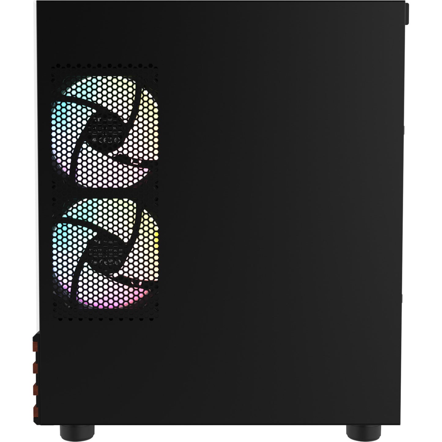 Thermaltake view 170 ws argb mini tower behuizing (zwart houtkleur | 2x usb-a | rgb | window)