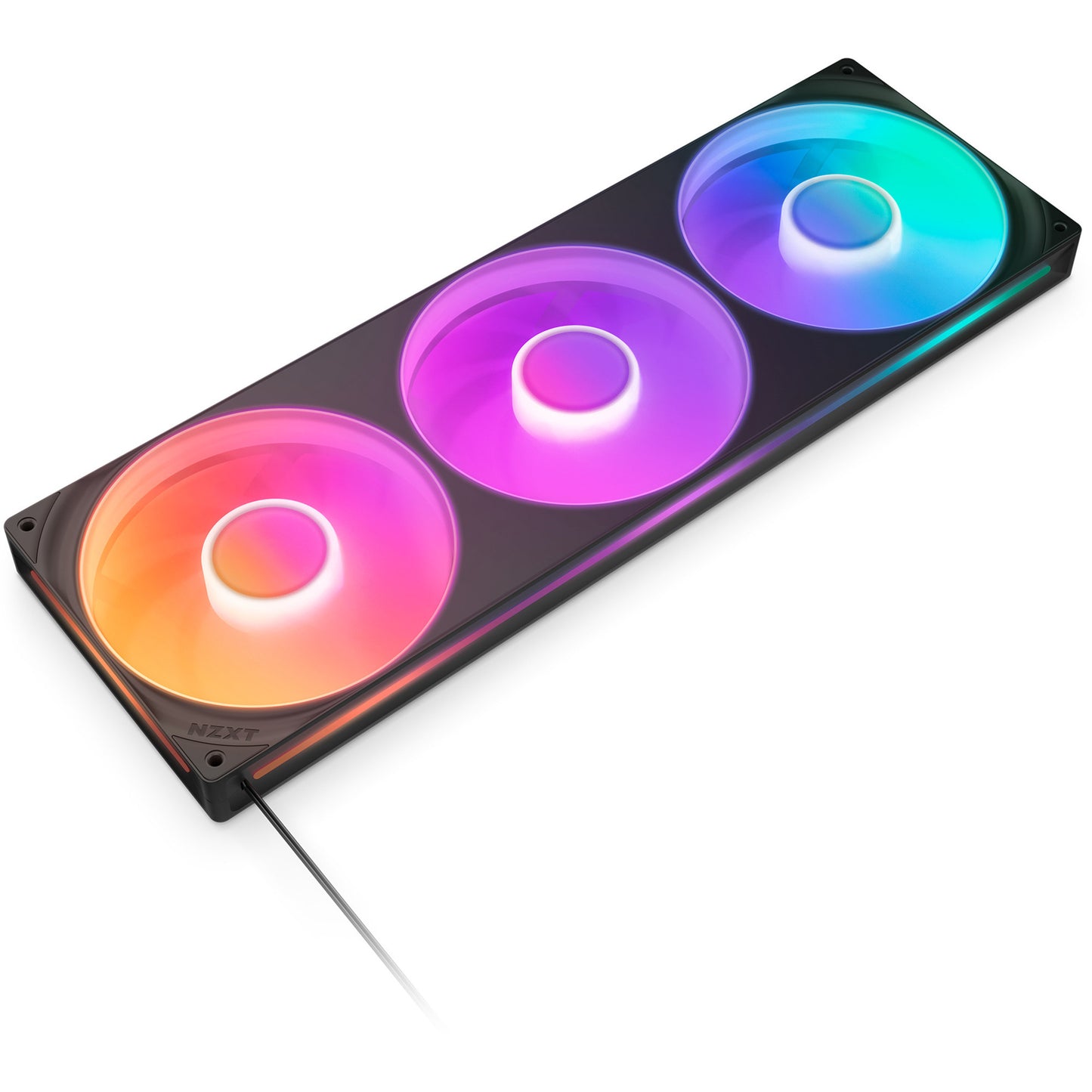 NZXT f420 rgb core case fans (zwart, 3 stuks, 420 x 140 x 26 mm)