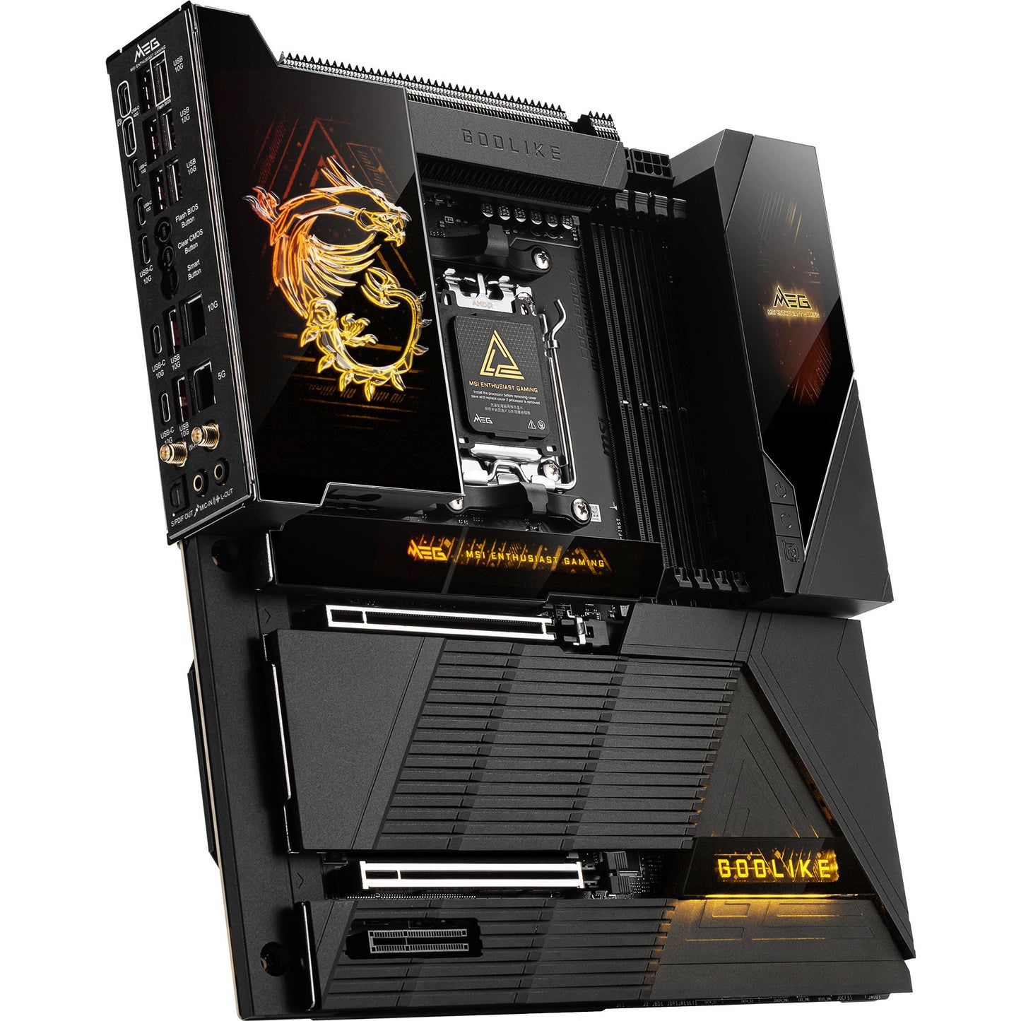 MSI meg x870e godlike socket am5 moederbord (5gb-lan, 10gb-lan, wlan, bt, sound, atx)