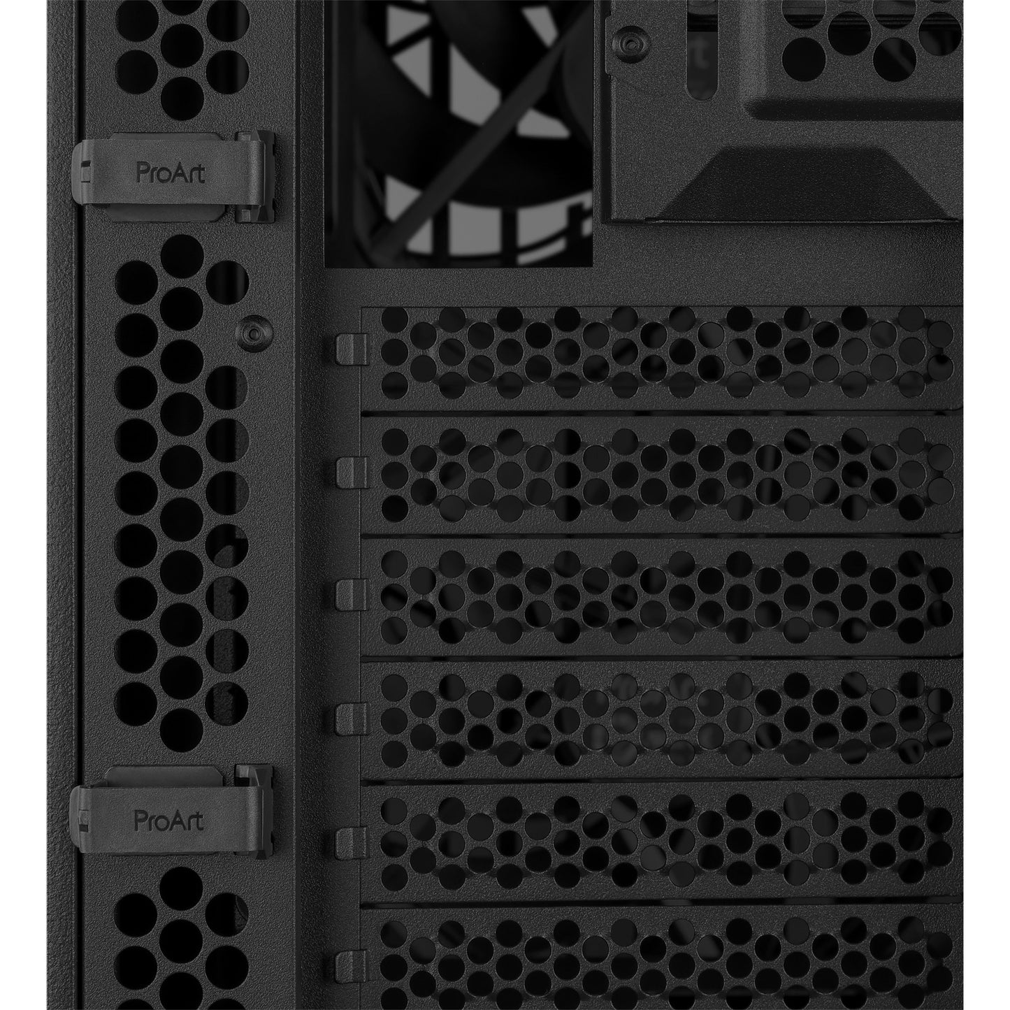 ASUS proart pa401 - tempered glass panel midi tower behuizing (zwart | 2x usb-a | 1x usb-c | tempered glass)
