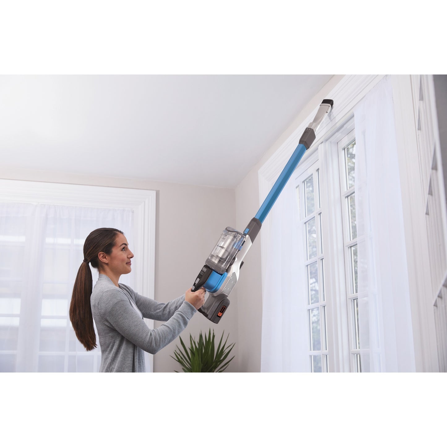 BLACK+DECKER 36v 4-in-1 steelstofzuiger (lichtblauw grijs)