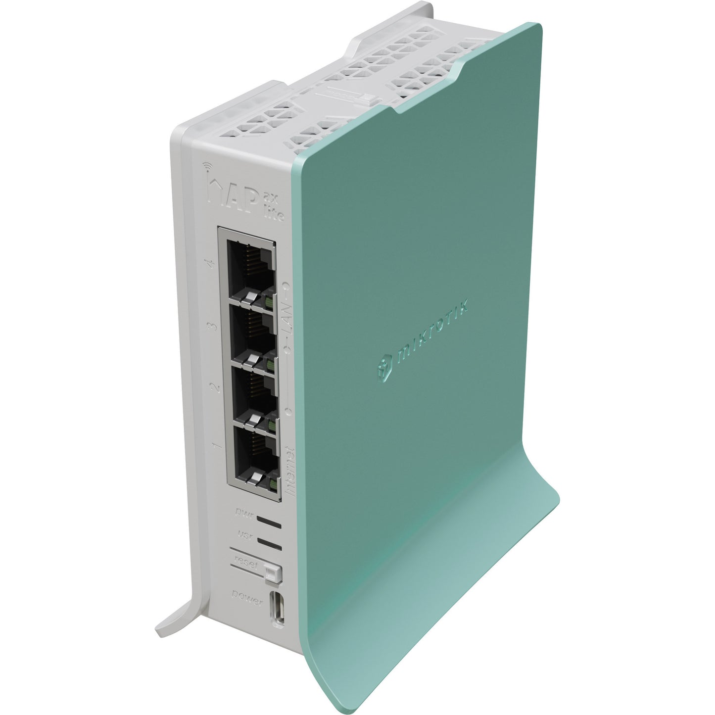 MikroTik hap ax lite (l41g-2axd) access point (wit groen, qualcomm ipq-5010 cpu, wifi 6)