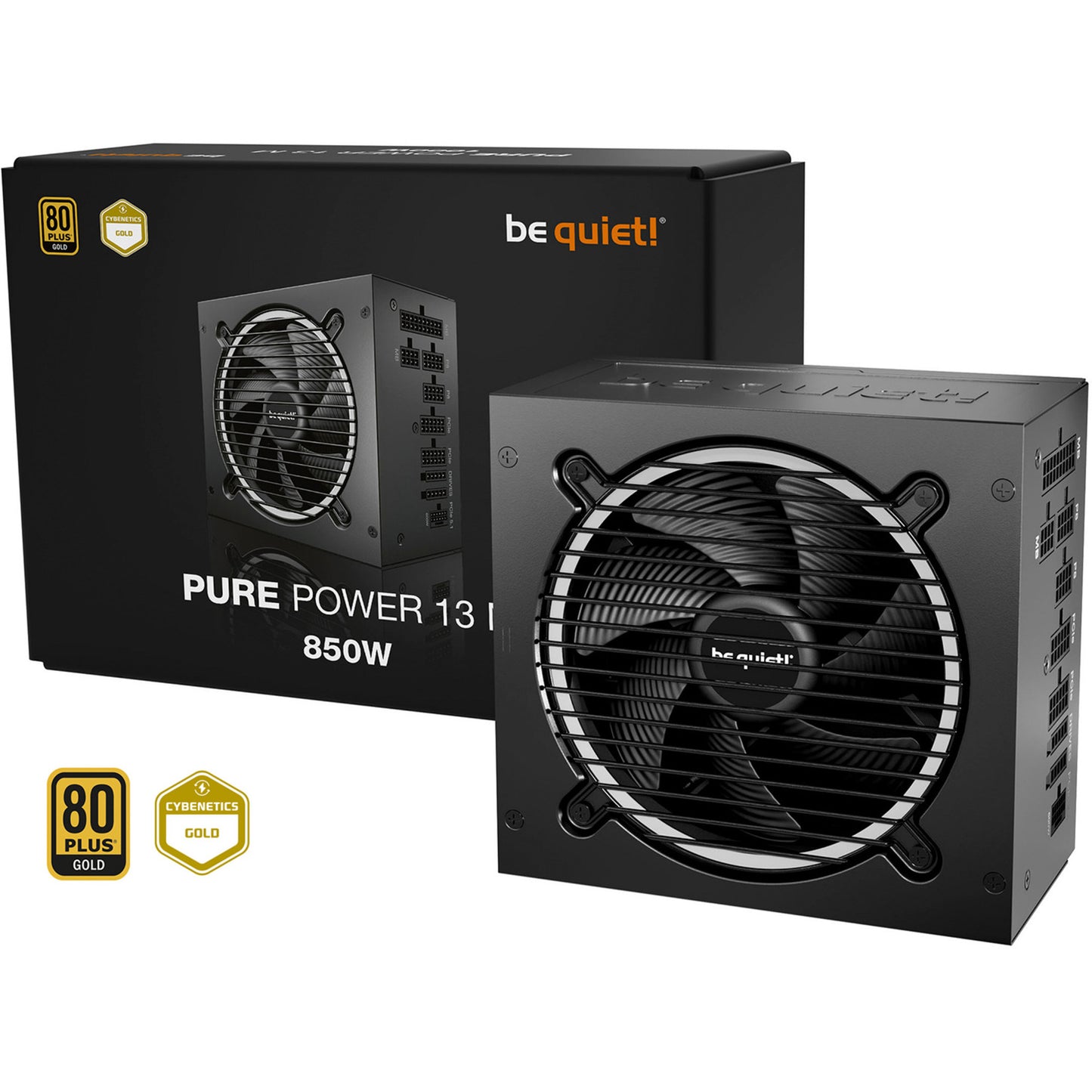 Be Quiet! pure power 13 m modulaire 850 watt voeding (zwart, 1x 12v-2x6, 4x pcie)
