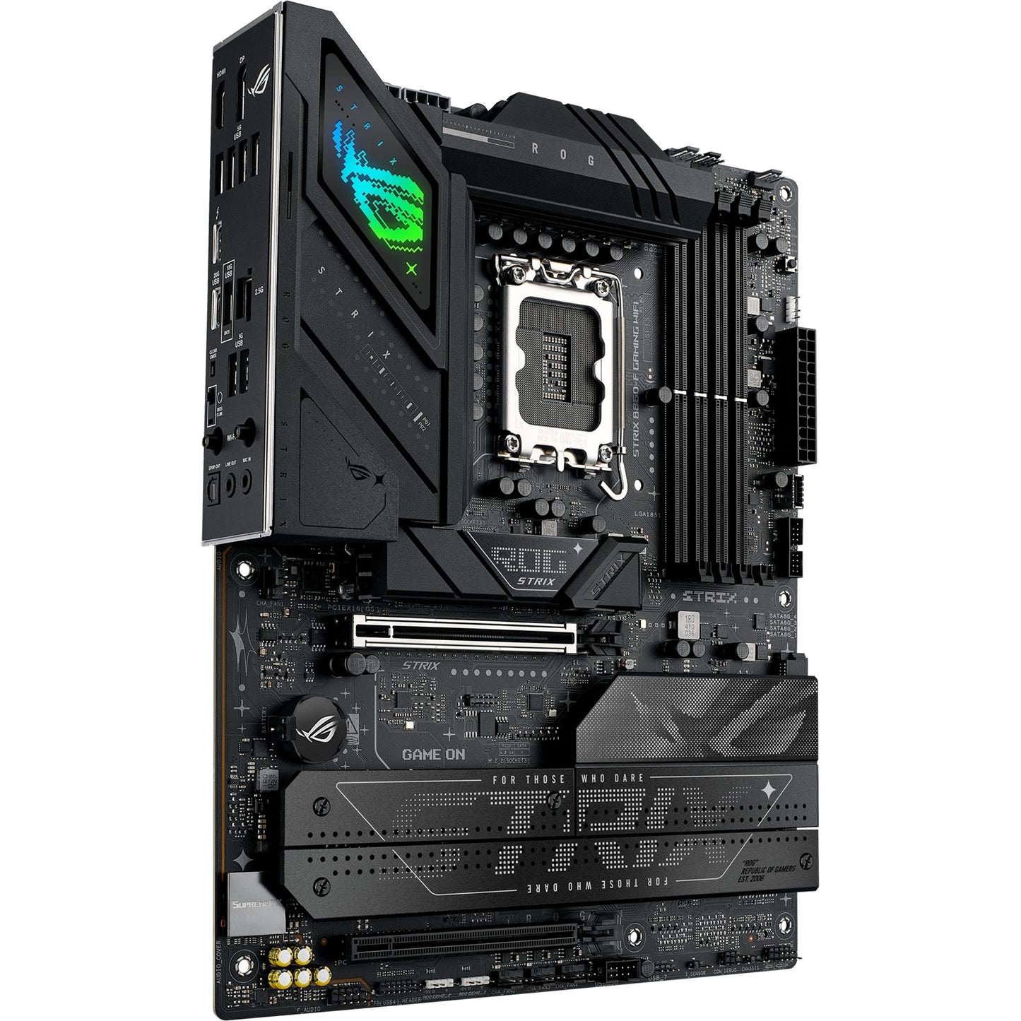 ASUS rog strix b860-f gaming wifi socket 1851 moederbord (raid, 2.5 gb-lan, wi-fi 7, bt, sound, atx)