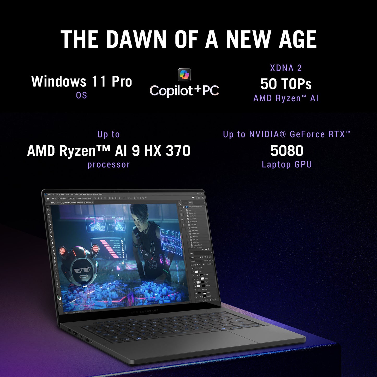 ASUS rog zephyrus g14 ga403up-qs005w 14 copilot+ gaming laptop (grijs | ryzen 9 270 | rtx 5070 | 32 gb | 1 tb ssd | oled)