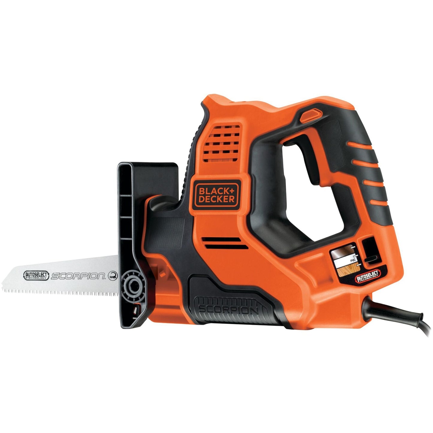 BLACK+DECKER 500w scorpion multizaag met autoselect technologie rs890k-qs reciprozaag (oranje zwart)