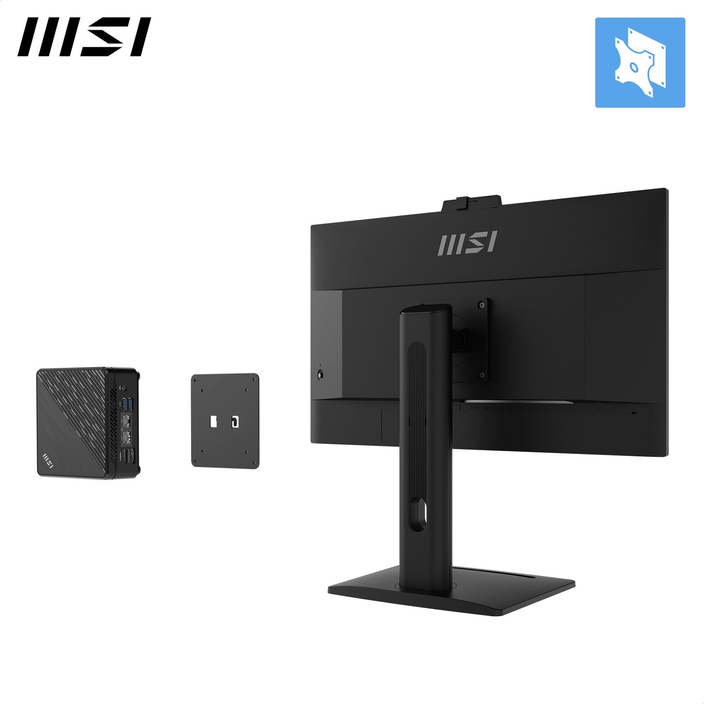MSI pro mp275qpdg 27 monitor (zwart, 2x hdmi, displayport, 4x usb-a, usb-b, usb-c, rj-45, 100 hz)