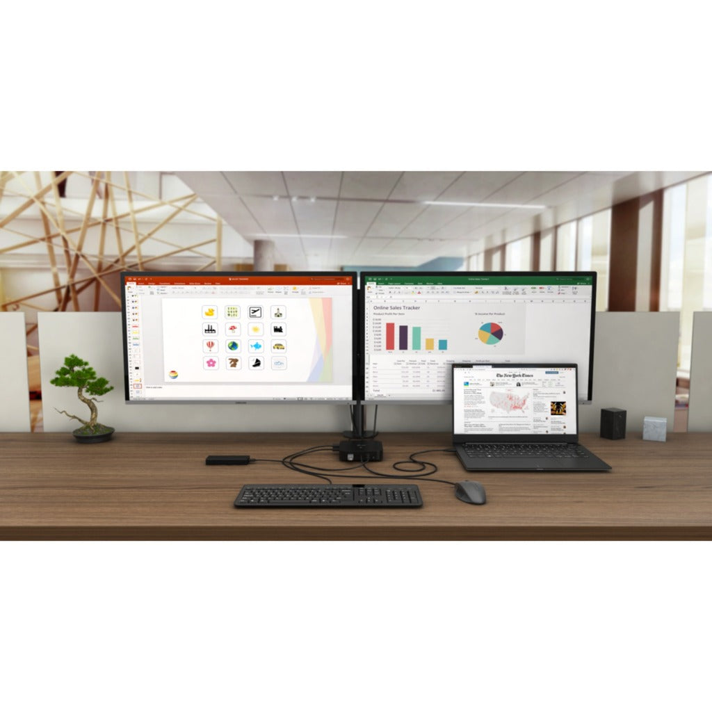 I-tec usb-c hdmi dp docking station with power delivery 65w + universal charger 77 w (zwart)
