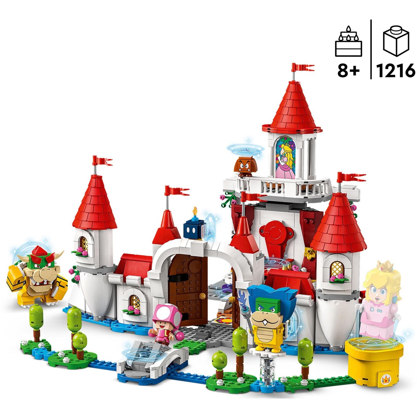 LEGO super mario - uitbreidingsset: peach’ kasteel constructiespeelgoed (71408)
