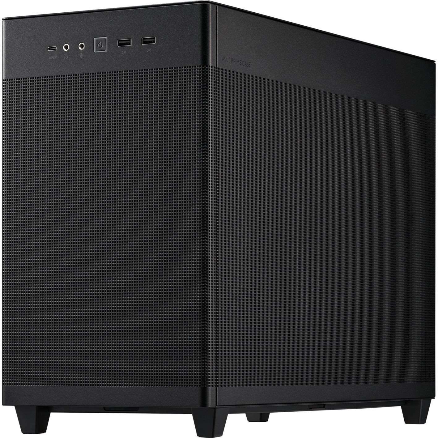 ASUS prime ap201 mini tower behuizing (zwart | 2x usb-a | 1x usb-c)