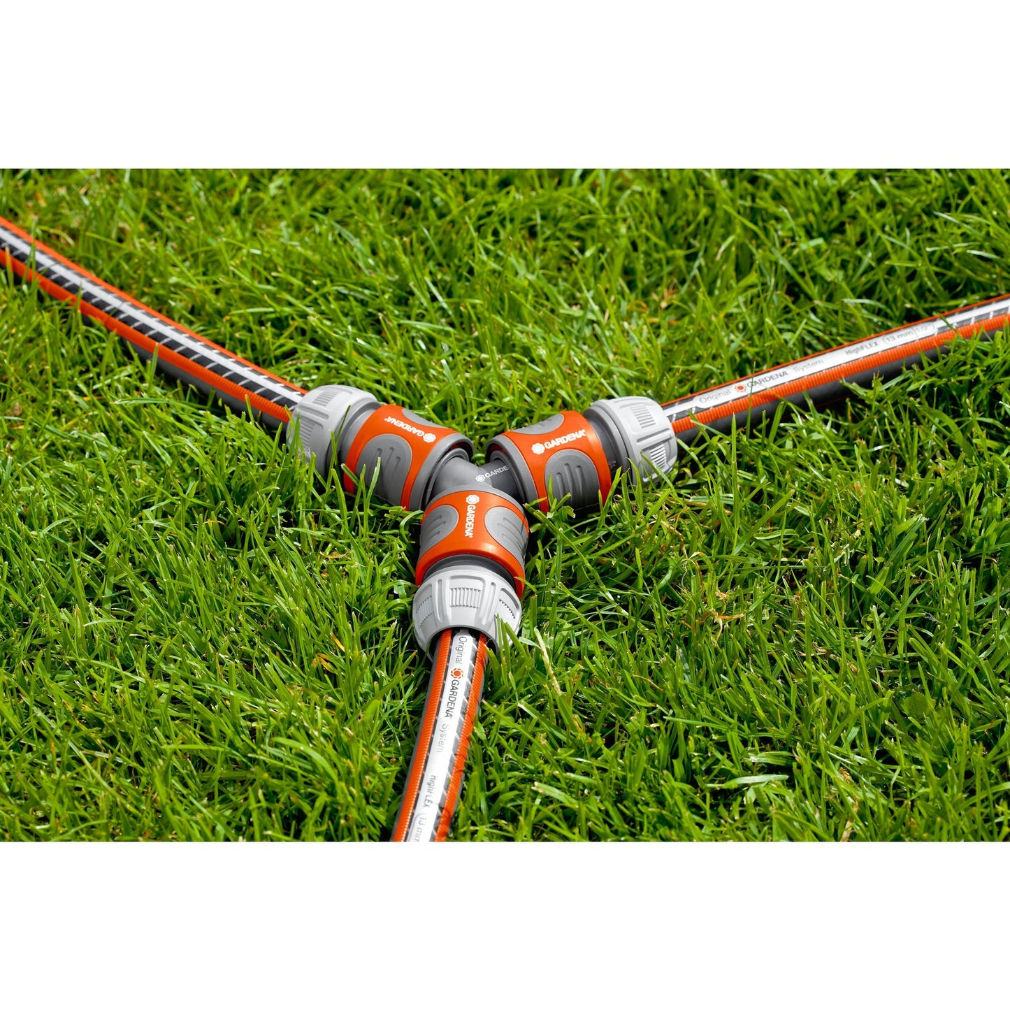 GARDENA 3-wegset 13 mm 1 2 (1 2 ) slangstuk (grijs oranje, 18287-20)