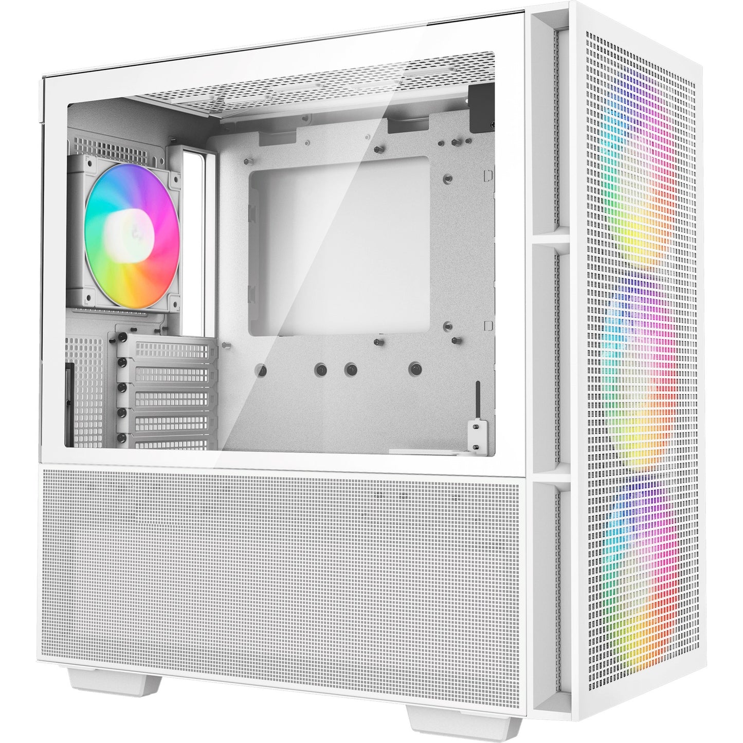 DeepCool ch560 midi tower behuizing (wit | 1x usb-a | 1x usb-c | rgb | tempered glass)