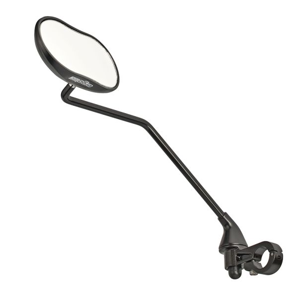 Ergotec Spiegel m-88lv lange arm 111 x 52 mm aluminium - zwart gezandstraald