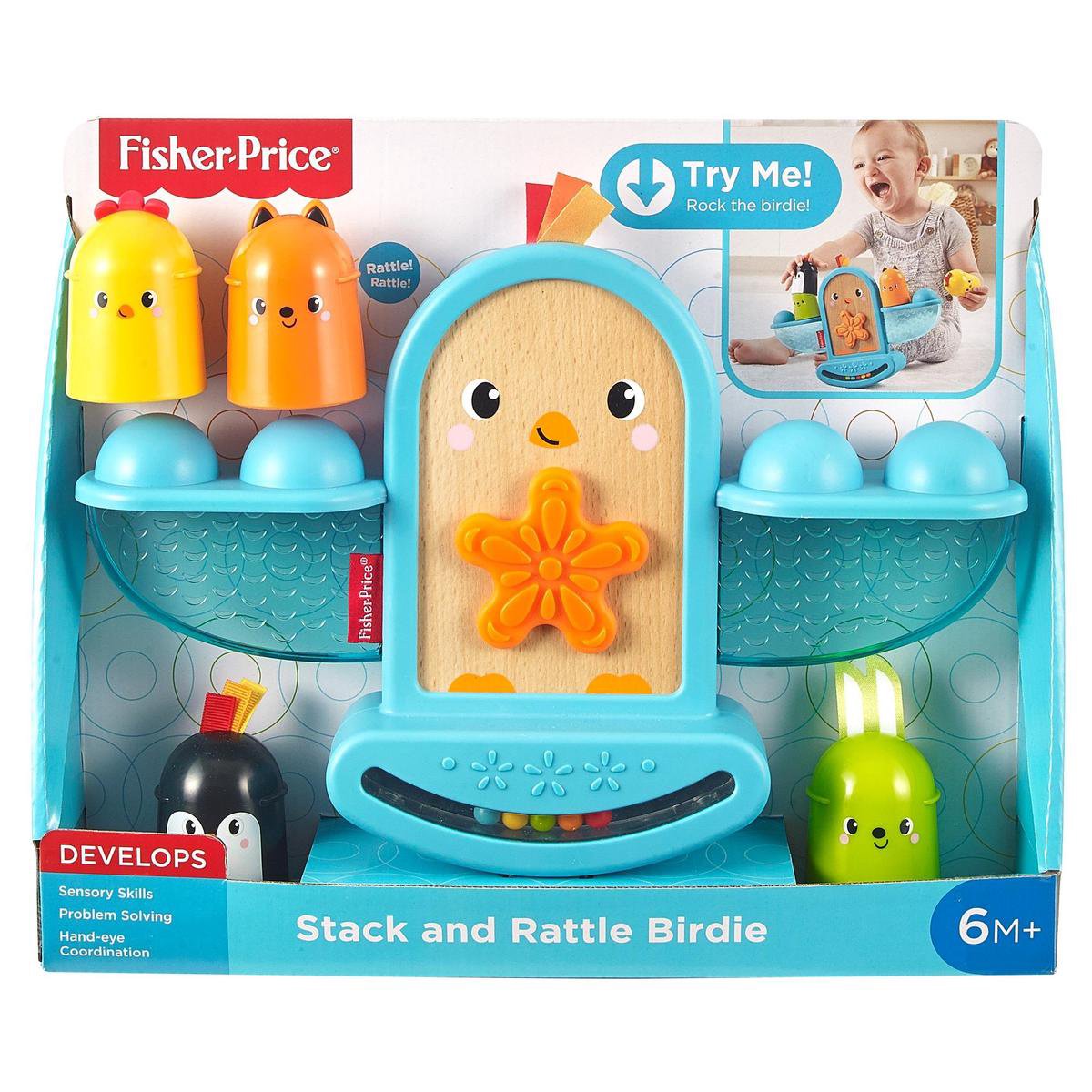 Mattel Fisher price stapel en rammel balanceer vogel