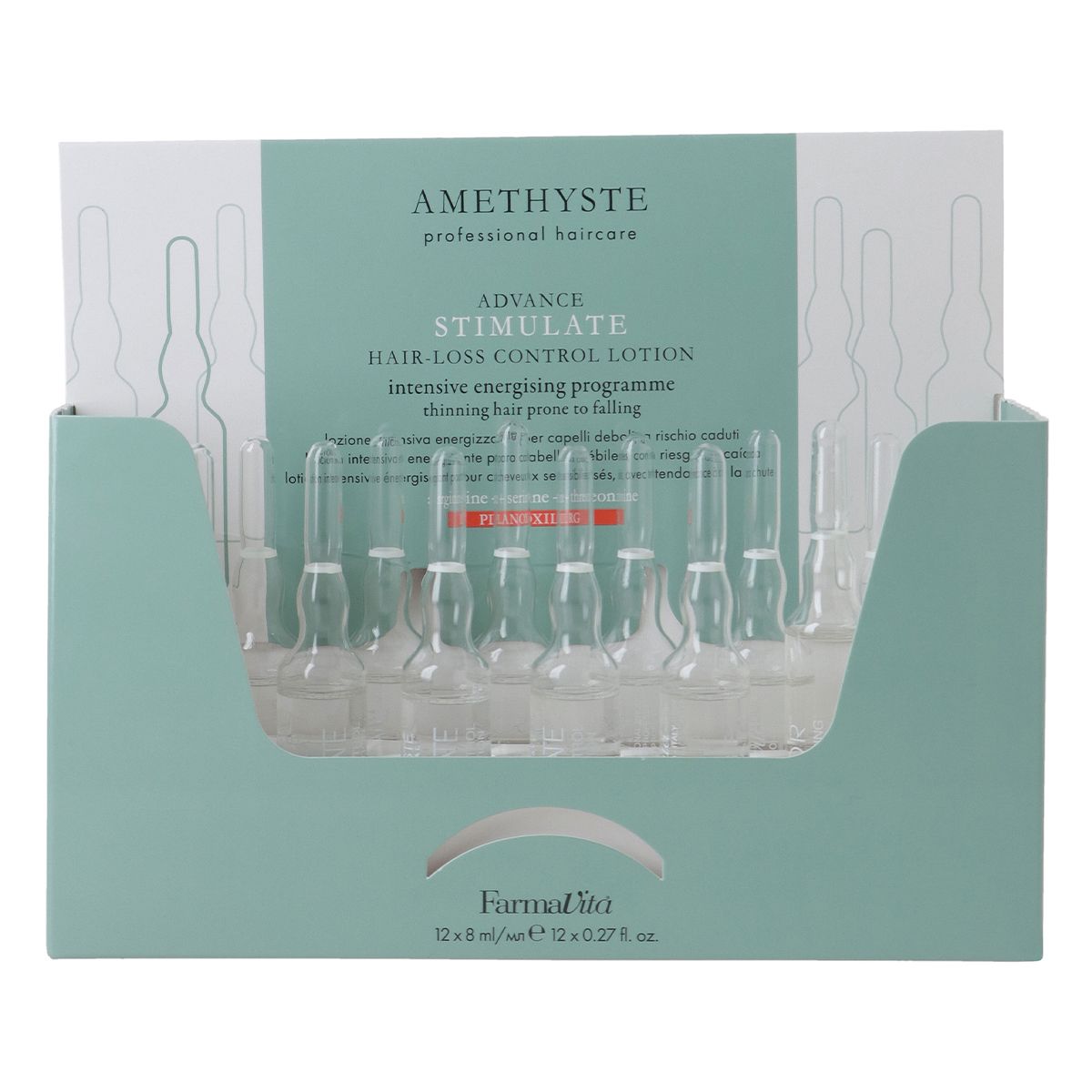 FarmaVita amethyste stimulate hair loss control lotion 12x8ml