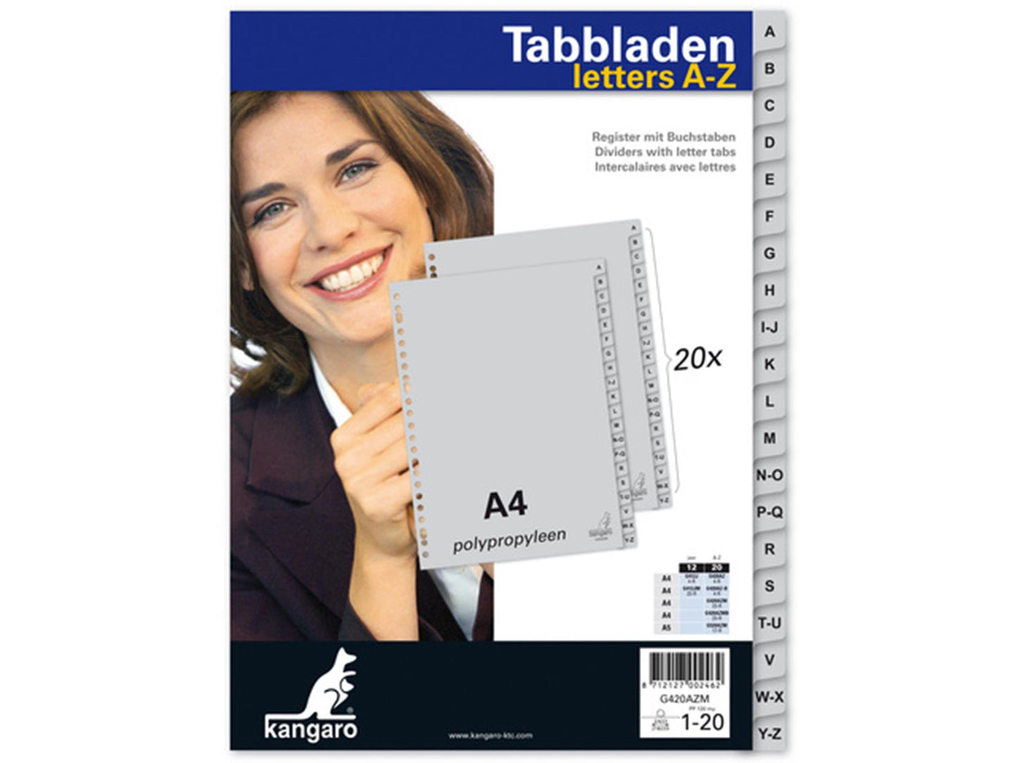 Imp Tabbladen a4 23 rings a-z kunststof