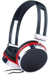 Enzo Gembird stereo hoofdtelefoon zwart rood