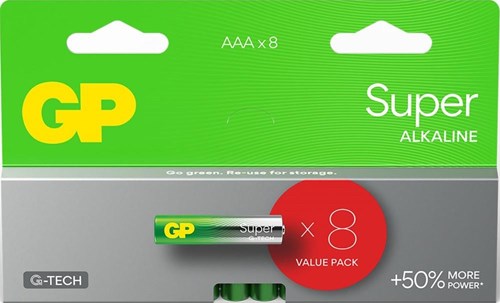GP 8-multipack aaa batterij alkaline lr03 24a