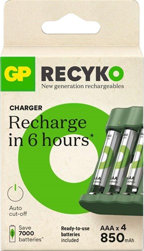 GP batterijlader usb 3h met 4x850ma aaa batterij - 3503060