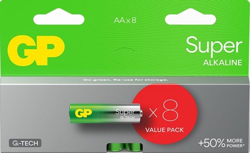 GP 8-multipack aa batterij alkaline lr06 15a - 3012260
