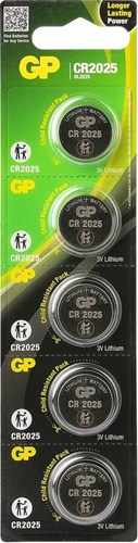 GP cr2025 lithium 3volt blister 5 - 3212344