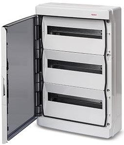 Enzo Groepenkast leeg 3 rij met deur + dinrail ip65 - 4517696