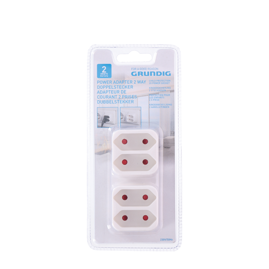 Grundig Dubbelstekker 2 stuks