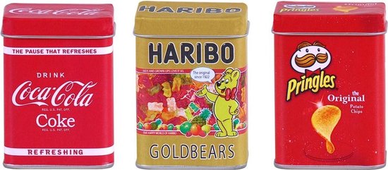 Van Der Doelen Tanner 3 blikjes om mee te spelen in een winkeltje