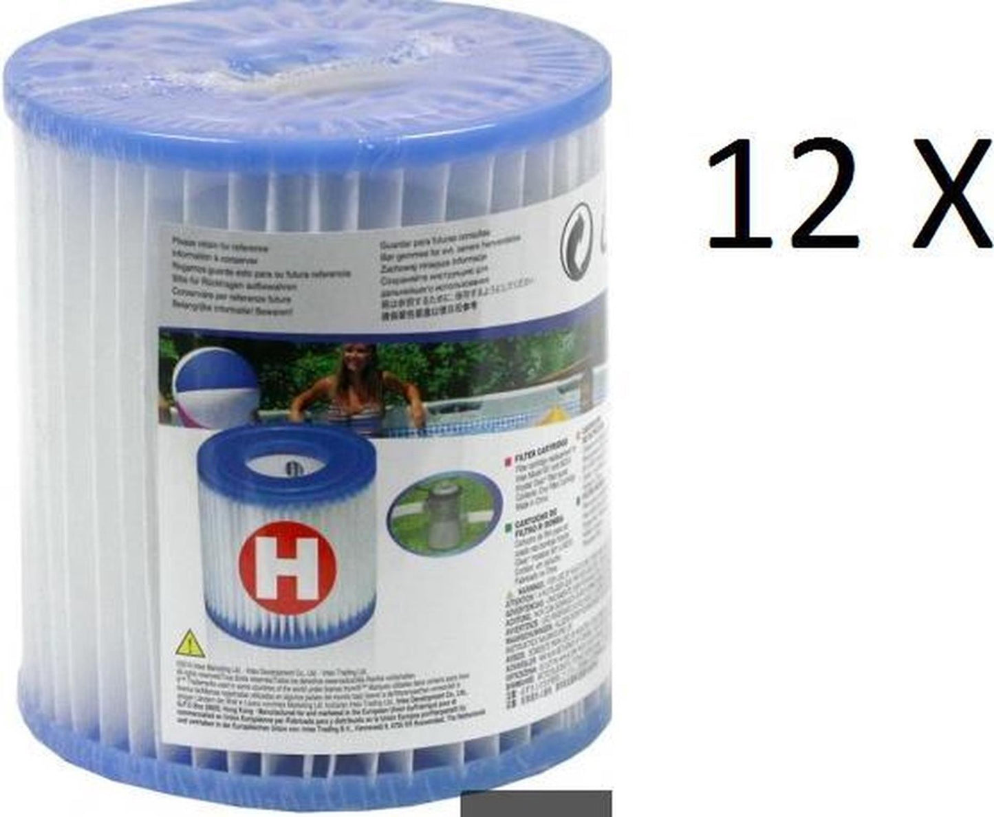Intex h-filterpatroon per 12 stuks