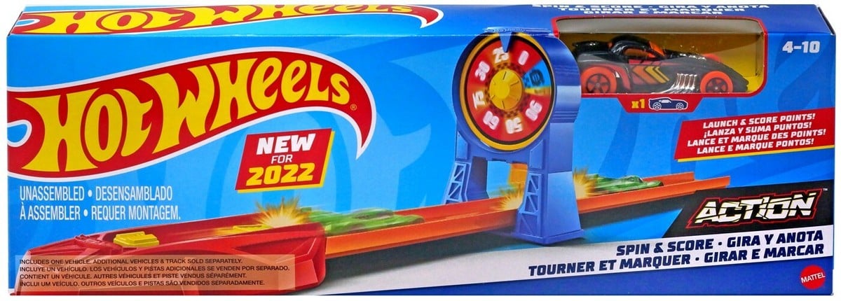 Mattel Hotwheels spin en score baan met auto