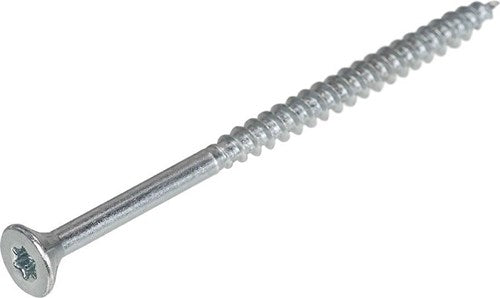 Hoenderdaal Fasteners Hoenderdaal spaanplaatschroef verzinkt platkop deeldraad torx tx25 5.0x80 50 | 200 stuks - 0206.01.42401
