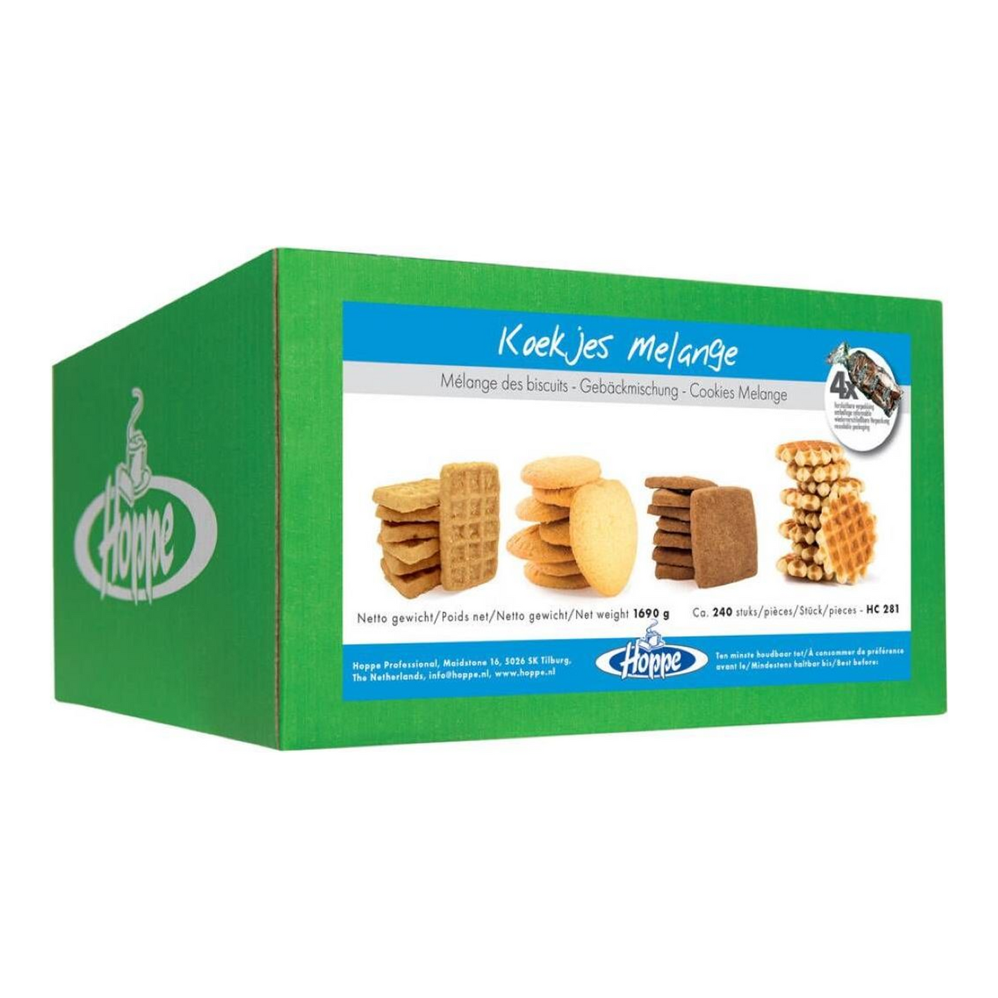 Hoppe koffiekoekjes melange (ca. 178 koekjes)