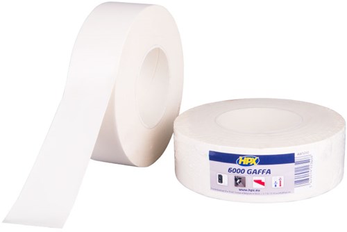 HPX gaffer 6000 tape | wit | 75mm x 50m - aw7550 - aw7550