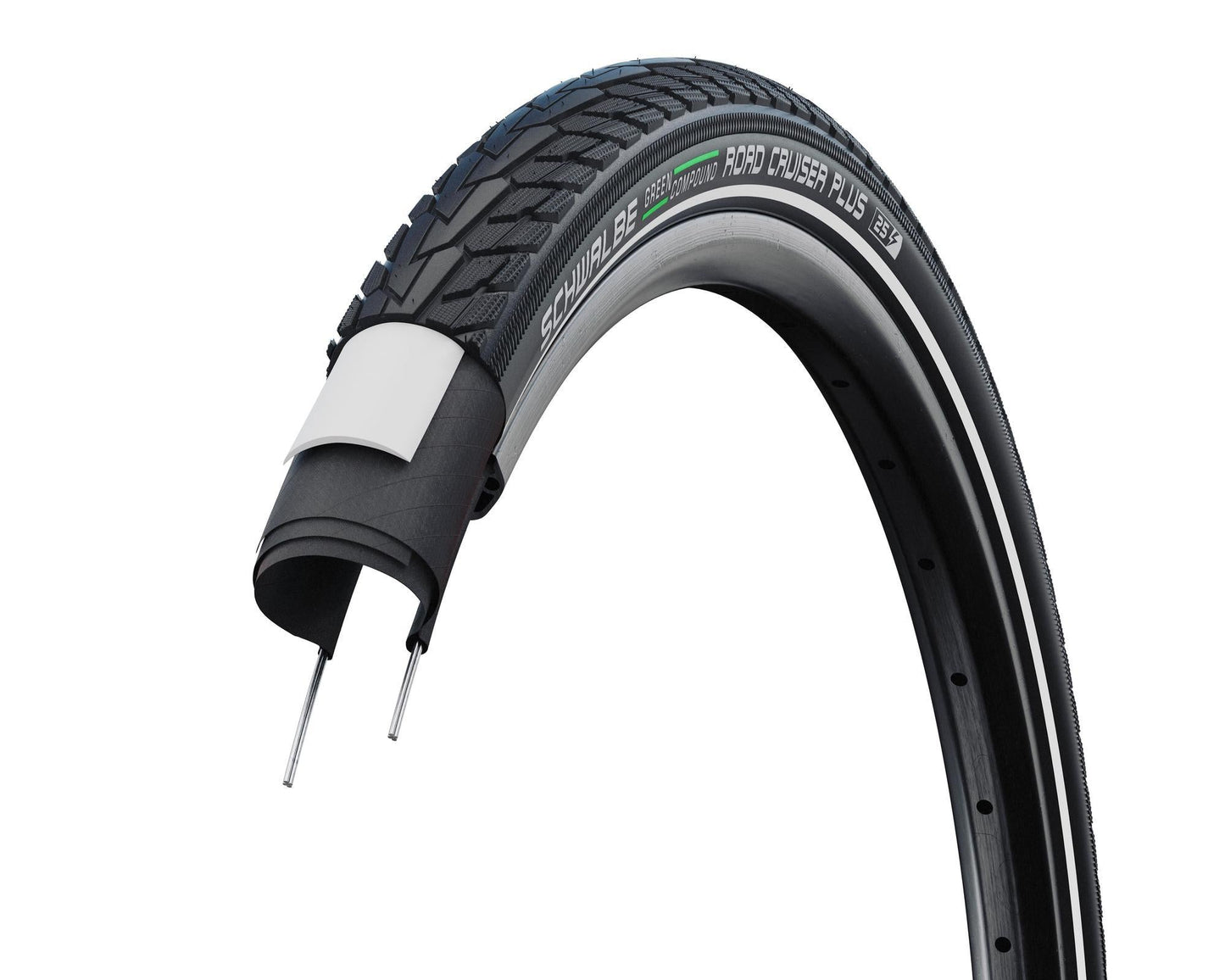 Schwalbe Benelux B.V. Schwalbe bub. 47-559 26x1.75 hs 484 motion road cruiser plus punctureguard b b+rt green - 11159082.01