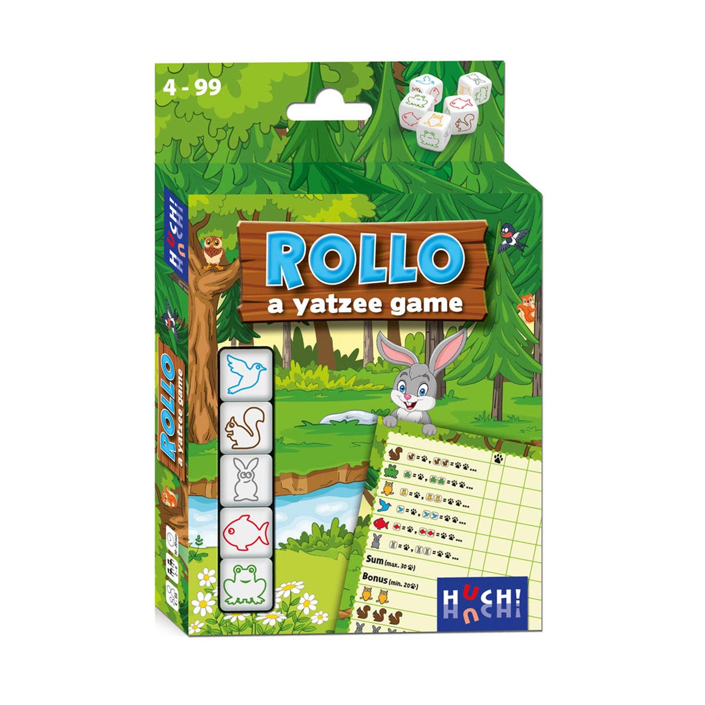 Hutch Rollo dieren - a yatzee game nl fr
