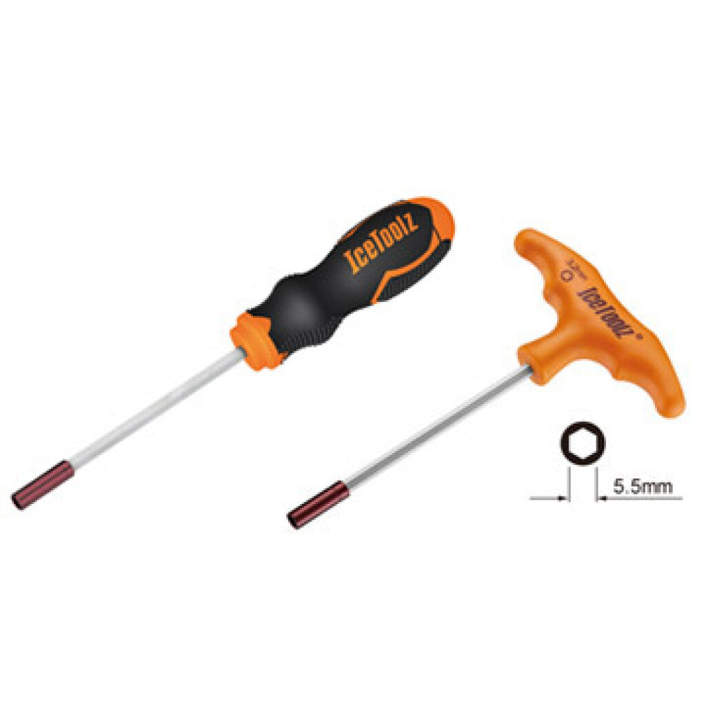 IceToolz Spaaknippelsleutelset 12c5 voor 5,5mm 6-kant nippels