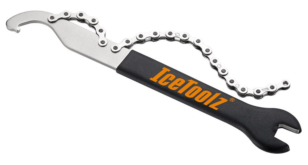 IceToolz Multi-speed gereedschap 24034s4 met pedaalsleutel, haak en freewheelafnemer 1 2 x 3 32