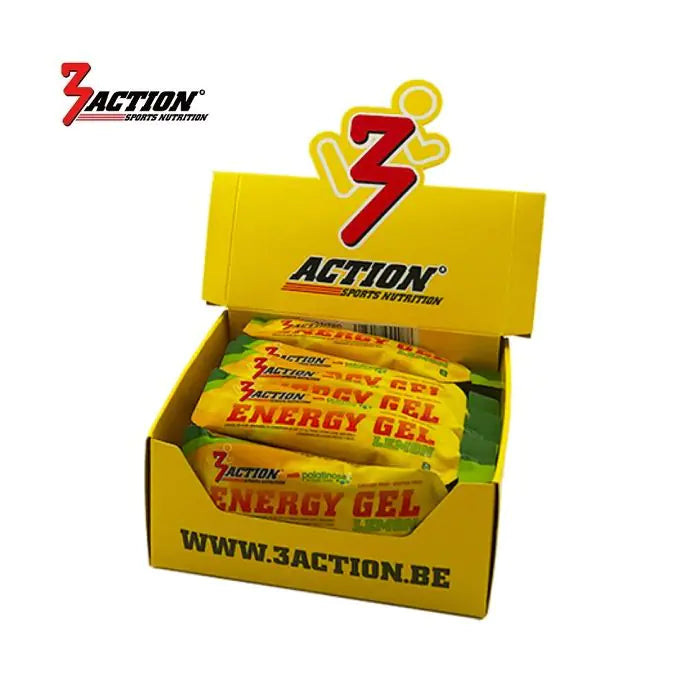 3ACTION Energy gel lemon 34 gram - displaydoos 25 stuks - 1202020002