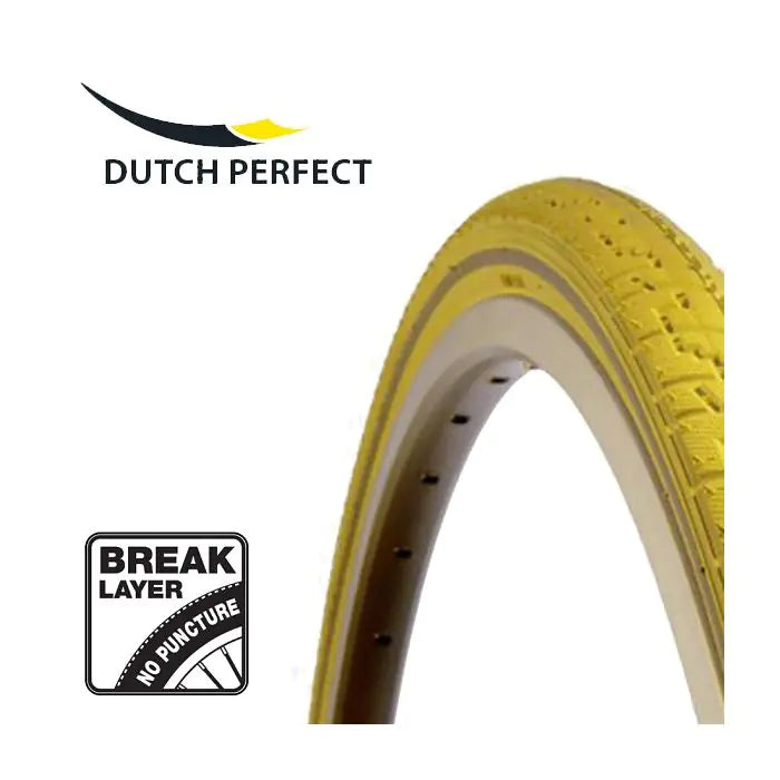 DUTCH PERFECT Buitenband 28 x 1 ½ 40-635 no puncture - geel + reflectie
