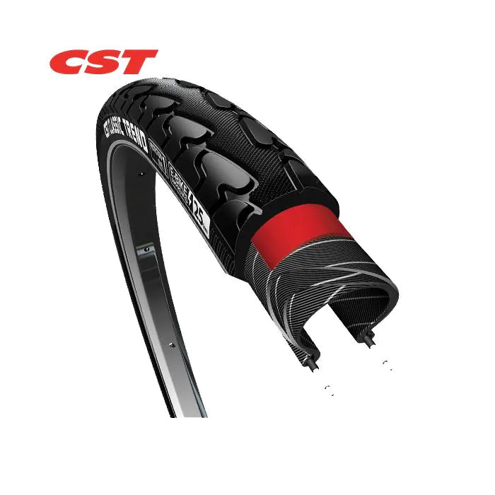 CST buitenband 28x1.75 47-622 reflectie classic trend zwart