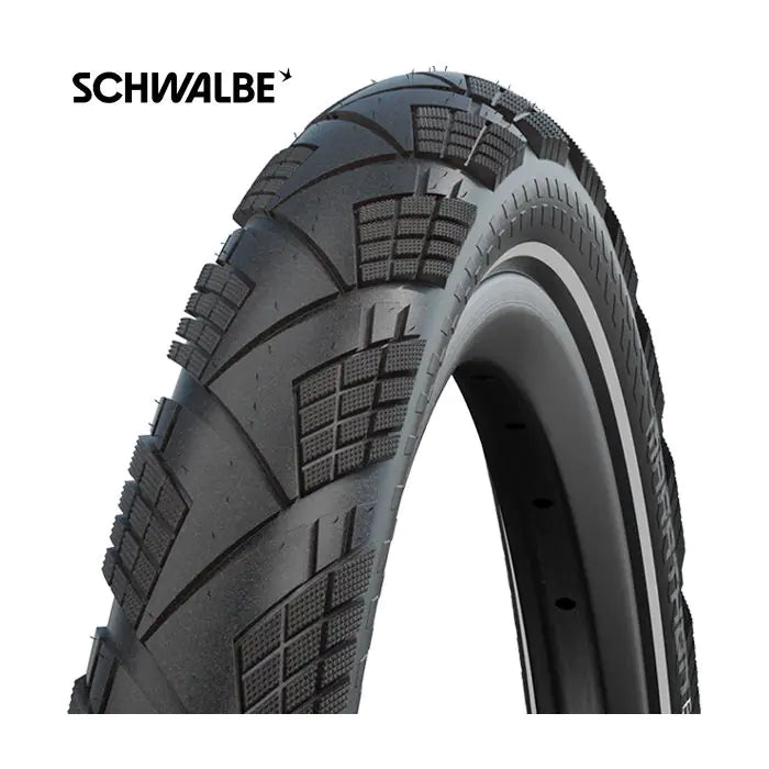 Vouwband Schwalbe Marathon Efficiency Super Race V-Guard 27.5 x 2.15 55-584 - zwart met reflectie