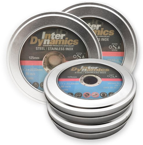 InterDynamics Inter dynamics blikverpakking doorslijpschijven | 125 x 22,23mm | 10 stuks - 395125