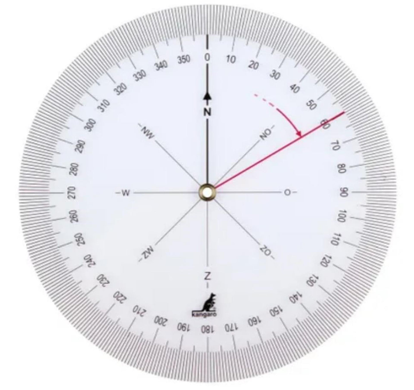 Kangaro Koershoekmeter transparant