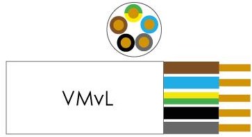 Enzo Kabel vmvl rond 5x0,75qmm zwart - 1227582