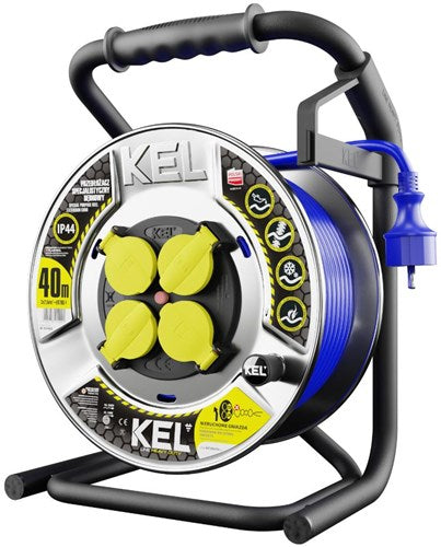Enzo Kel kabelhaspel prof h07bq-f 3x2,5qmm 40m blauw - 1167340