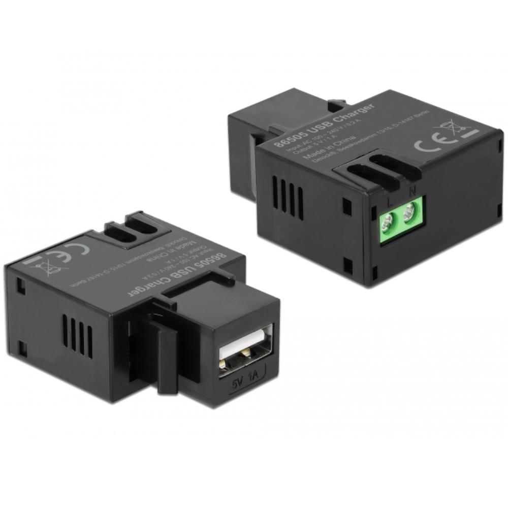 USB A naar 2‑pins aansluitblok keystone