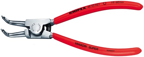 Knipex borgveertang voor buitenringen op assen verchroomd met kunststof bekleed 125 mm - 4623a01