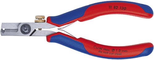 Knipex elektronica-afstripschaar met meer-componentengrepen 130 mm - 1182130