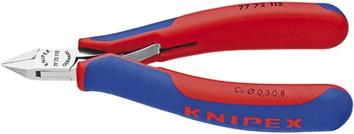 Knipex elektronica-zijsnijtang met meer-componentengrepen 115 mm - 7772115
